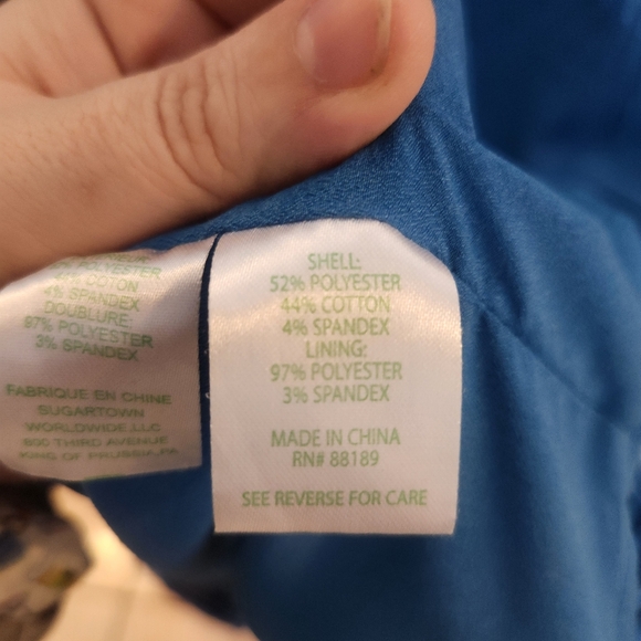 Lilly Pulitzer Women 10 Blue Viola Stretch Midi Dress Macaw Flare Jacquard Shell - Picture 7 of 10